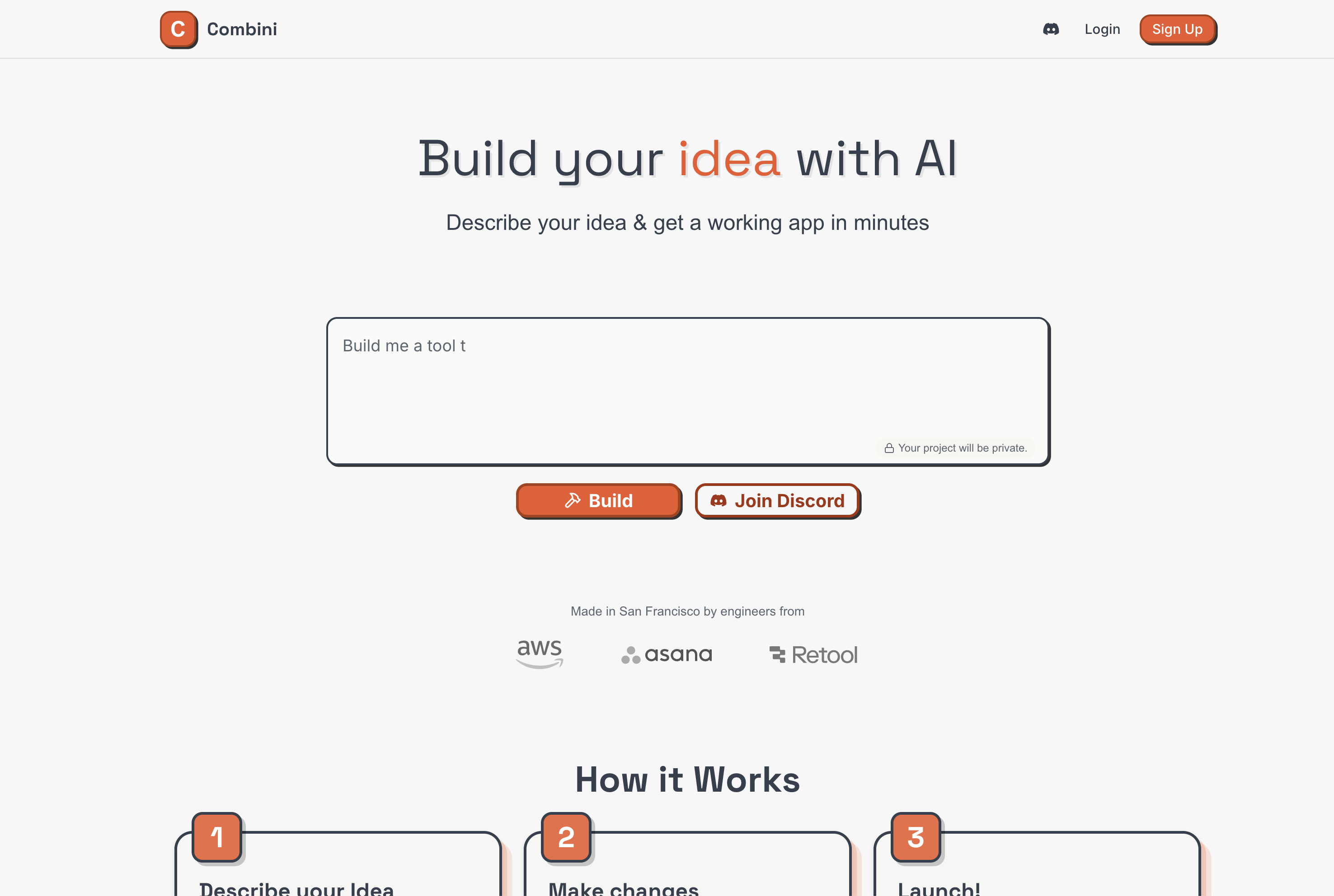 Combini Landing Page